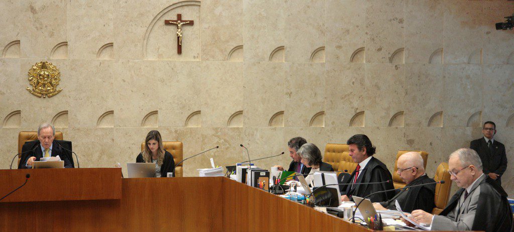 Ministros do STF em sessão plenária. Foto: Carlos Humberto/SCO/STF (18/06/2015)