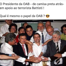 Presidente da OAB não posou em foto com Cesare Battisti