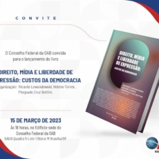 OAB lança livro sobre Direito e Mídia organizado por Lewandowski