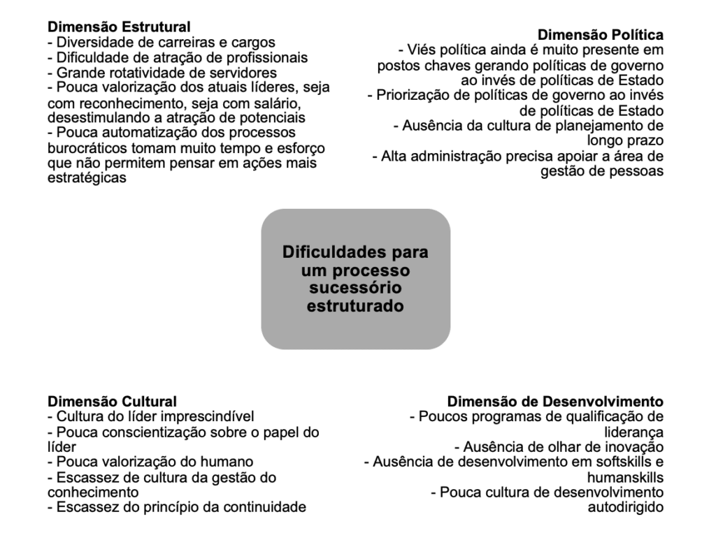 Dimensões das dificuldades para um processo sucessório estruturado